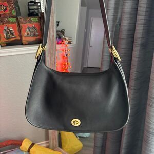 Vintage Coach Crescent Flap Bag 9338